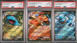 PSA 10 SET 3 Japanese Pokemon Charizard Venusaur Blastoise ex 03 09 006/165 sv2a - Image 1