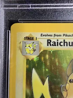 1999 Pokemon Fossil Raichu Holo #14 Unlimited PSA 6 - Image 2