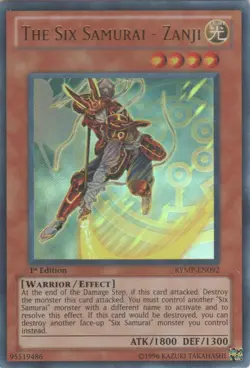 Yugioh! MP The Six Samurai - Zanji - RYMP-EN092 - Ultra Rare - 1st Edition Moder - Image 1