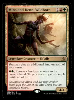 Mina and Denn, Wildborn LP Light Play Oath of the Gatewatch MTG [9733] - Image 1