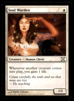 MTG Soul Warden LP Light Play Tenth Edition [5218] - Image 1