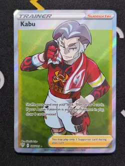 Kabu - 186/189 - Pokemon Darkness Ablaze Sword & Shield Full Art Rare Card NM - Image 1