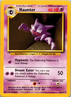 Haunter 043/130 Base Set 2 Regular NM Pokemon TCG - Image 1
