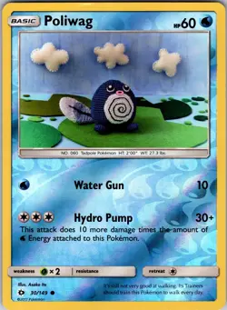 Poliwag 30/149 SM Base Set Pokemon TCG LP - Image 1
