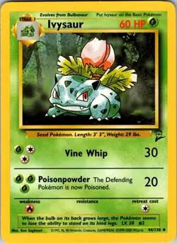 Ivysaur 044/130 Base Set 2 Pokemon TCG LP - Image 1