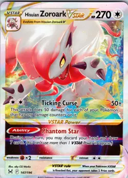 Hisuian Zoroark VSTAR 147/196 SWSH11: Lost Origin Pokemon TCG NM - Image 1