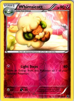 Whimsicott 71/124 XY - Fates Collide Pokemon TCG LP Reverse Holo - Image 1