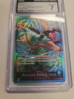 Roronoa Zoro & Sanji CGC 7 NM 2024 One Piece St12-Zoro & Sanji #001 - Image 4