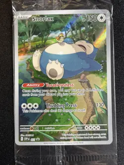 Snorlax 051 SVP: Scarlet & Violet 151 Promo Card Holo Black Star NM SEALED!! - Image 3