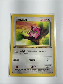 Jigglypuff 54/64 Jungle Regular 1st Edition Pokemon Card TCG - Image 1