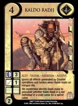 Dune CCG JUDGE OF THE CHANGE chpt 3 KALDO RADIJ M/GEM MINT Tip Top Shelf Card - Image 1