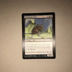 MTG Chittering Rats ~ Darksteel Rat ~ Magic The Gathering Card - Image 1