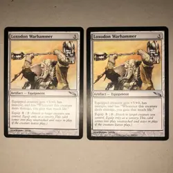 MTG 2x Loxodon Warhammer ~ Mirrodin Equipment ~ Magic The Gathering Card - Image 1