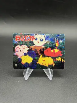 Jigglypuff Sings Holo Pokemon Vintage Pocket Monsters Vending Prism Sticker 261 - Image 1