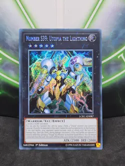 Yugioh Number S39: Utopia the Lightning LCKC-EN087 Secret Rare 1st Edition NM - Image 1
