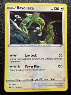 Rayquaza SWSH029 Sword & Shield Black Star Promo Pokemon Card NM - Image 1