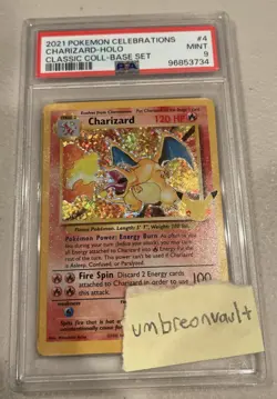 PSA 9 MINT Charizard Celebrations Classic Collection Holo Pokemon Card 4/102 - Image 1