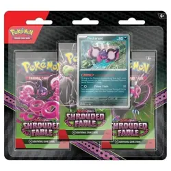 Pokemon Scarlet Violet Shrouded Fable 3-Pack Blister Pecharunt Brand New Sealed - Image 1