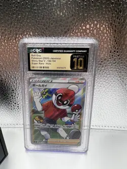 🔥Ball Guy 196/190 CGC Pristine 10 Pokemon Japanese Shiny Star V Full Art Holo🔥 - Image 1