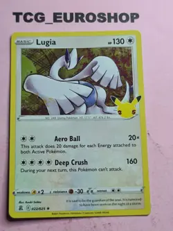 Lugia ■ Pokemon ■ Celebrations ■ 2021 ■ HOLO RARE ■ ENGLISH ■ NM #163 - Image 1