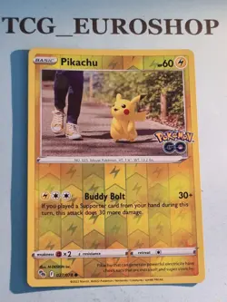 PIKACHU▪POKEMON▪Pokemon GO▪2022▪REVERSE HOLO▪ENGLISH▪NM #185 - Image 1