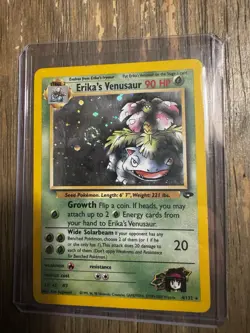 2000 Pokemon Erika's Venusaur 4/132 - Gym Challenge Unlimited Holo - NM - SWIRL - Image 1