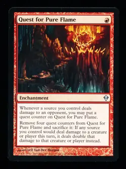 * * 1x Quest for Pure Flame x1 * * Zendikar MTG VLP Very Lightly Played - Image 1