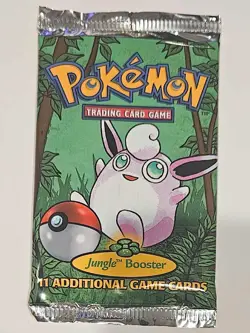 Wizards of th Coast First Edition 1999 Pokemon Jungle Booster Pack Wigglytuff 2 - Image 1