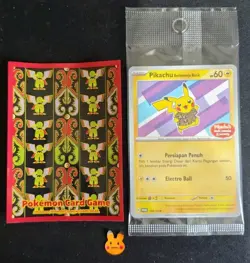 Pokemon Pikachu Berkemeja Batik Xatu Indonesia Journey 154/SV-P Promo Sealed New - Image 1