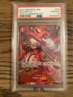PSA 10 One Piece Belo Betty OP05-015 R Parallel Awakening of the New Era Card - Image 1