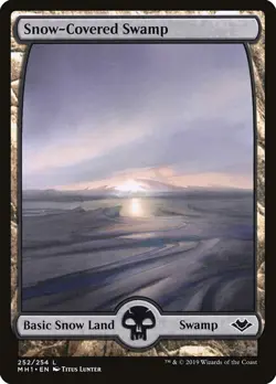 Snow-Covered Swamp FOIL Modern Horizons MTG NM - Image 1