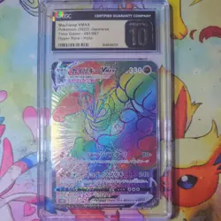 🌈 CGC 10 Pristine Machamp VMAX Rainbow 081/067 HR Time Gazer s10D Pokemon Card - Image 1