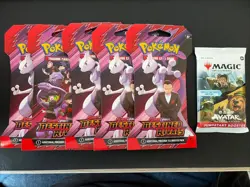 Pokemon TCG Destined Rivals Sleeved Booster Pack Lot Of 5 - SEALED plus Avatar - Image 1