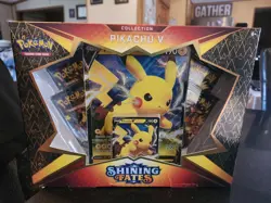 Pokemon Pikachu v Collection Box Shining Fates 2021 New Sealed - Image 1