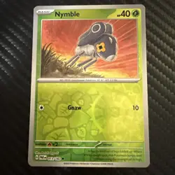 013/182 NYMBLE REVERSE HOLO PARADOX RIFT POKEMON CARD - Image 1