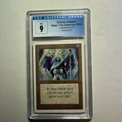 MTG Unlimited Throne of Bone CGC 9 Mint 1993 - Image 1