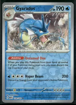 Pokemon - Gyarados 130/165 Scarlet & Violet 151 Reverse Holo Rare NM - Image 1