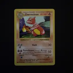 POKEMON CHARMELEON 24/102 SHADOWLESS BASE SET MP 24/102 - Image 1