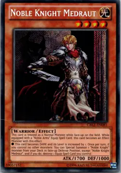 Yugioh Noble Knight Medraut CBLZ-EN081 Secret Rare NM - Image 1