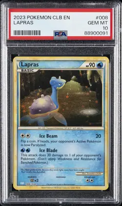 2023 POKEMON CLB-TRADING CARD GAME CLASSIC #008 LAPRAS PSA 10 - Image 1
