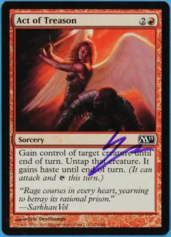Act of Treason Magic 2011 / M11 NM Common Artist Signed CARD (s1890) ABUGames - Image 1