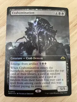MTG Crabomination Extended Art FOIL Modern Horizons 3 #0452 Rare MH3 NM/M - Image 1