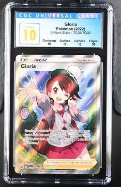 CGC PERFECT 10 2022 Pokemon Swsh Brilliant Stars Full Art/Gloria #TG26 (POP 1) - Image 1