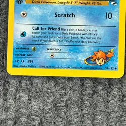 Vintage Pokemon Gym Heroes Misty's Psyduck 1st Edition 54/132 Uncommon NM/Mint - Image 4