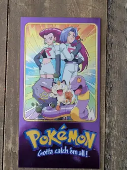 TEAM ROCKET 3 OF Pokemon Card Topps TV Animation Tin Topper 2000 Jumbo OVERSIZED - Image 1