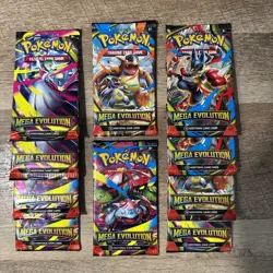 Pokemon TCG Mega Evolution Booster Pack SEALED Lot of 10 - Image 1