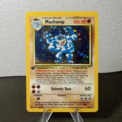 Pokemon TCG Base Set Machamp Holo Shadowless 1st Edition Deck Exclusive #008/102 - Image 1