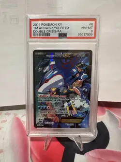 Pokemon Team Aqua's Kyogre EX Double Crisis 6/34 Full Art Holo Ultra Rare PSA 8 - Image 1