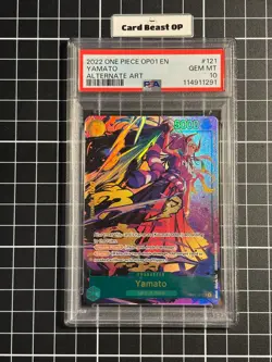 ONE PIECE ROMANCE DAWN YAMATO ALT ART OP01-121 English PSA 10 - Image 1