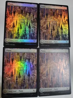 MTG 4x MURDERS AT KARLOV MANOR S LAND PLAINS ALL FOIL ART EX-MINT FREE SHIP! - Image 1